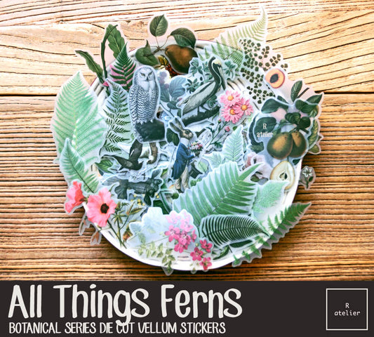All Things Ferns | Die Cut Vellum Stickers