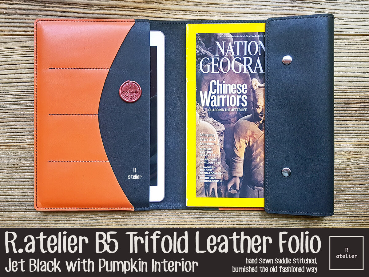 R.atelier B5 Trifold Leather Folio