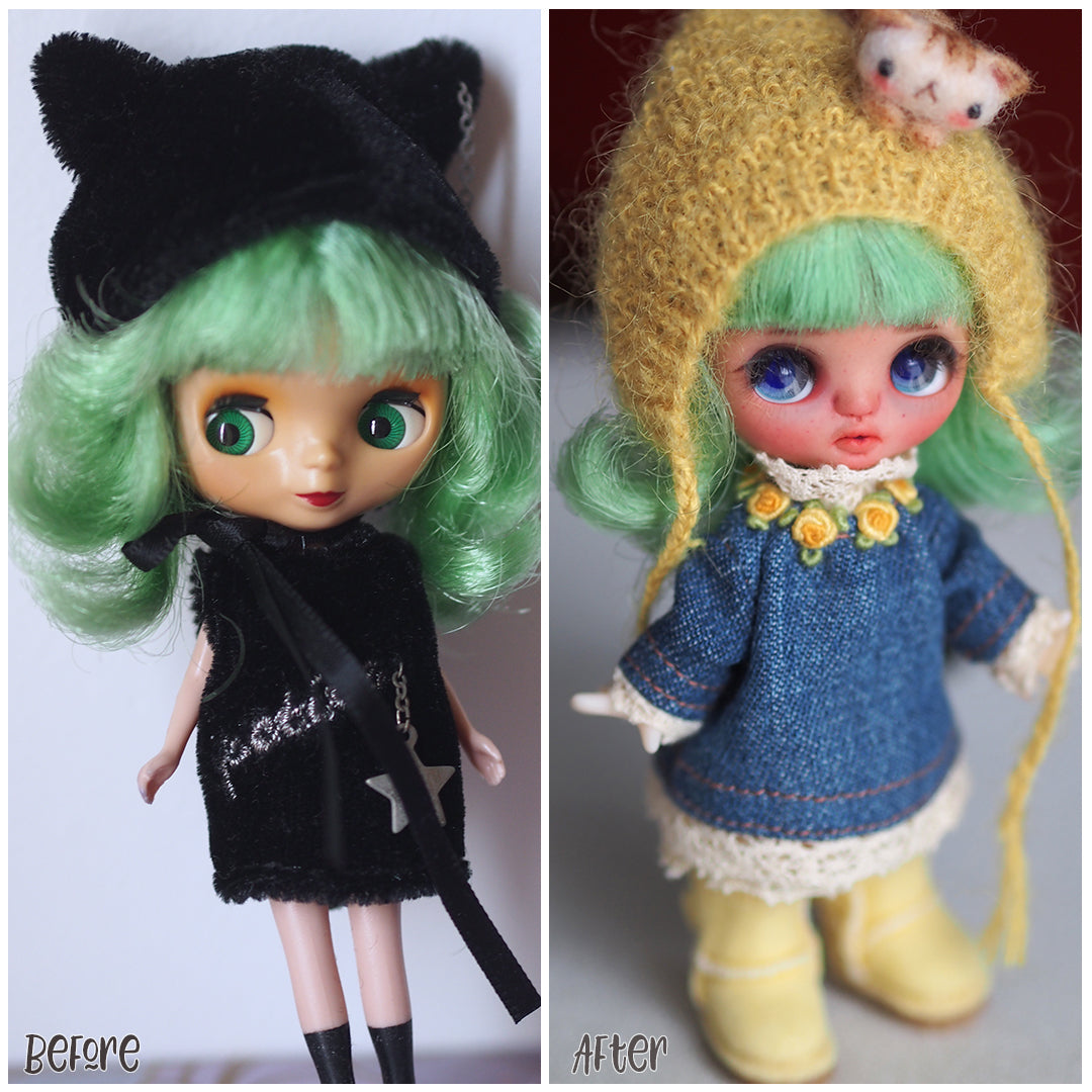 Sarsarblanki Custom Petite Blythe Doll Mintoe - OOAK handmade custom ブライス PBL プチブライス