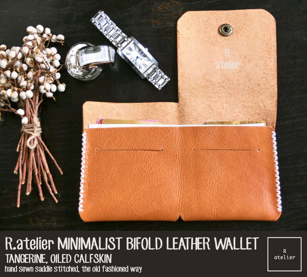 R.atelier Minimalist Leather Bifold Wallet