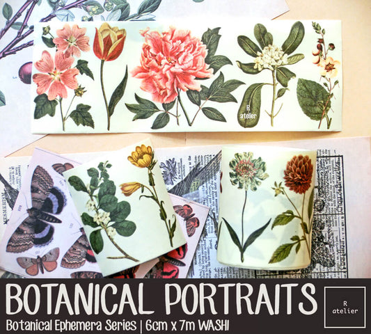 Botanical Portraits | Washi, 6cm x 7m