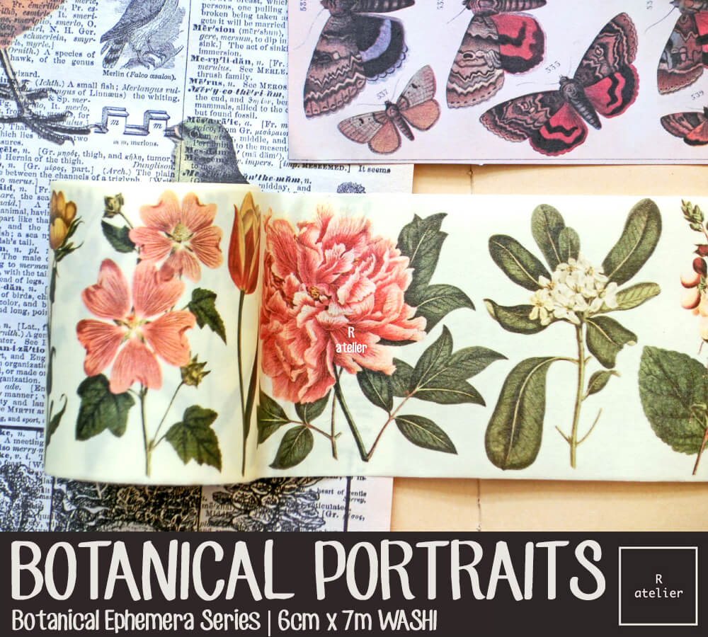 Botanical Portraits | Washi, 6cm x 7m