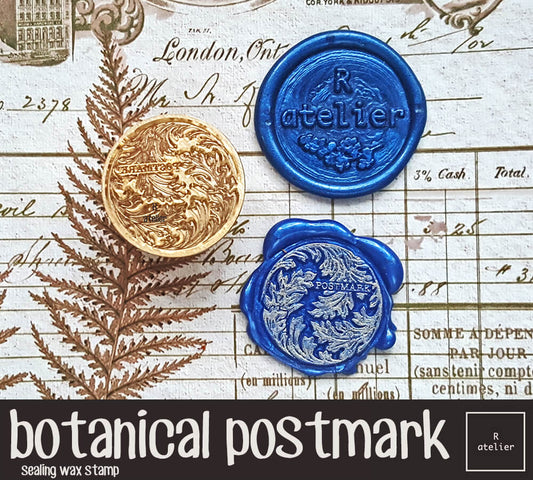 Botanical Postmark Wax Seal Stamp