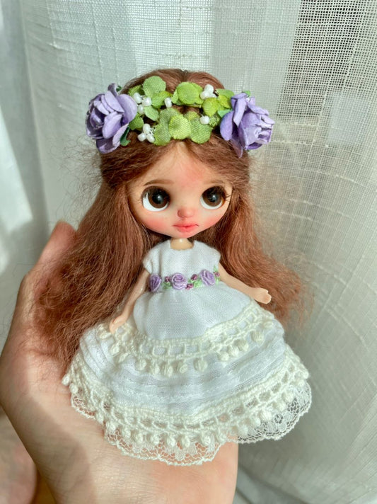 Sarsarblanki Custom Petite Blythe Doll Little Plum- OOAK handmade custom ブライス PBL プチブライス