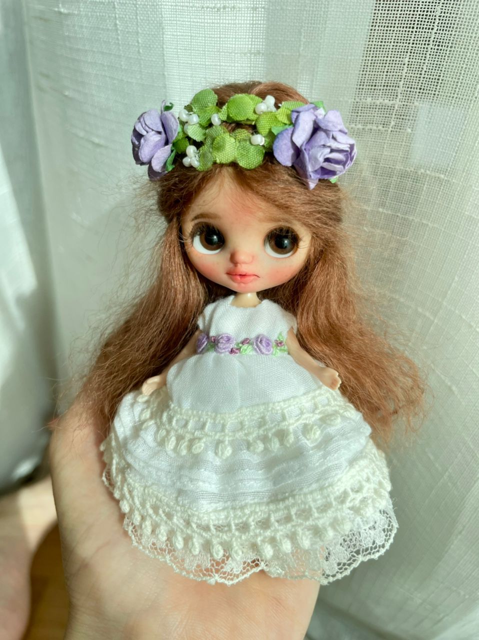 Sarsarblanki Custom Petite Blythe Doll Little Plum- OOAK handmade custom ブライス PBL プチブライス