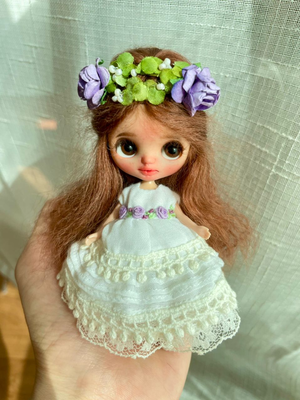 Sarsarblanki Custom Petite Blythe Doll Little Plum- OOAK handmade custom ブライス PBL プチブライス