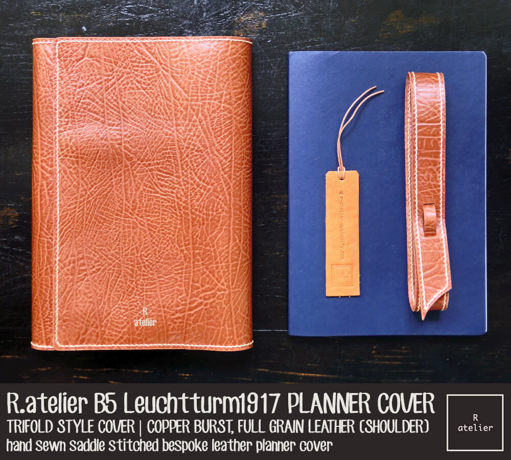R.atelier B5 Trifold Leuchtturm1917 Leather Planner Cover