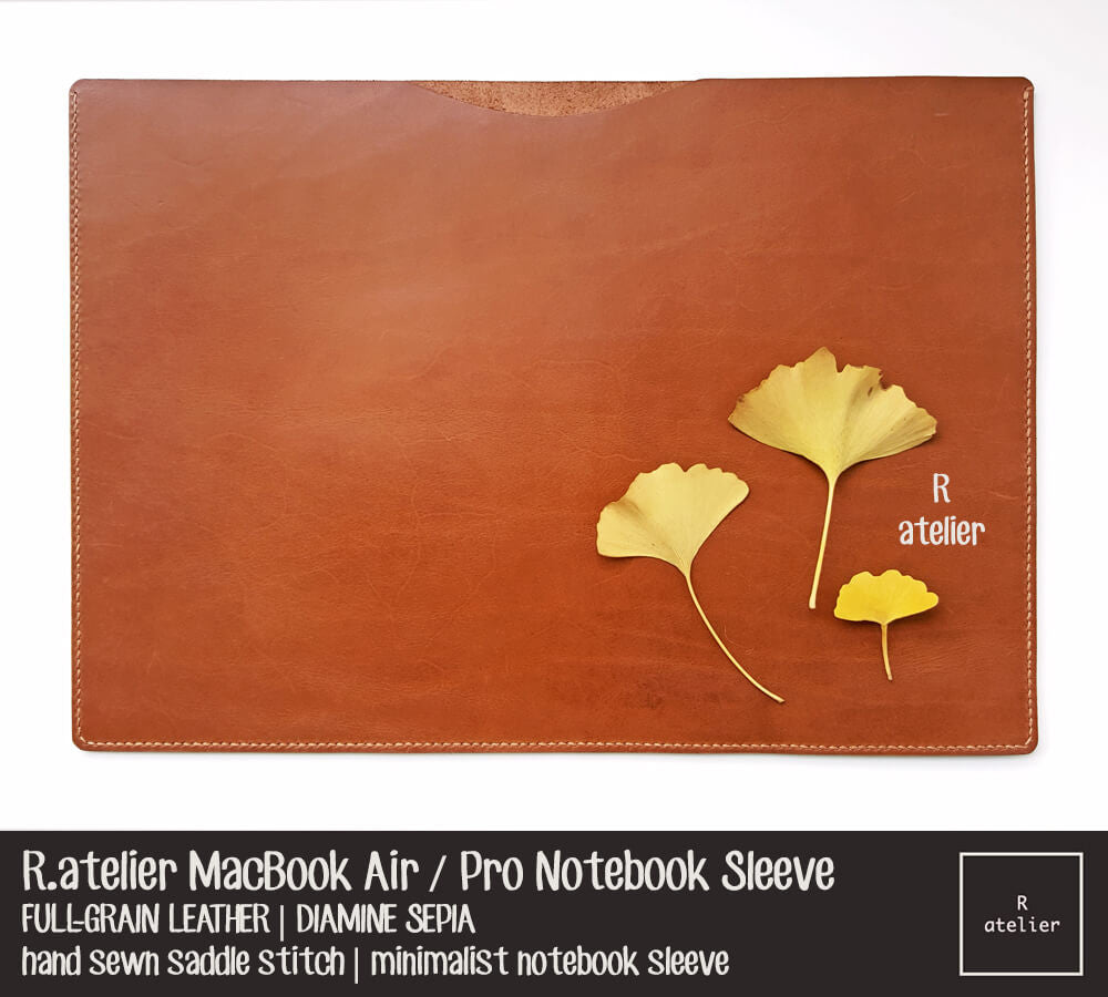 Handmade Leather MacBook Air/Pro Notebook Sleeve