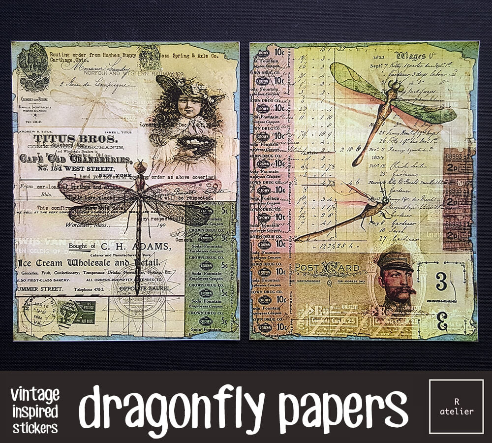 Dragonfly Papers | Scrapbooking Stickers Kit