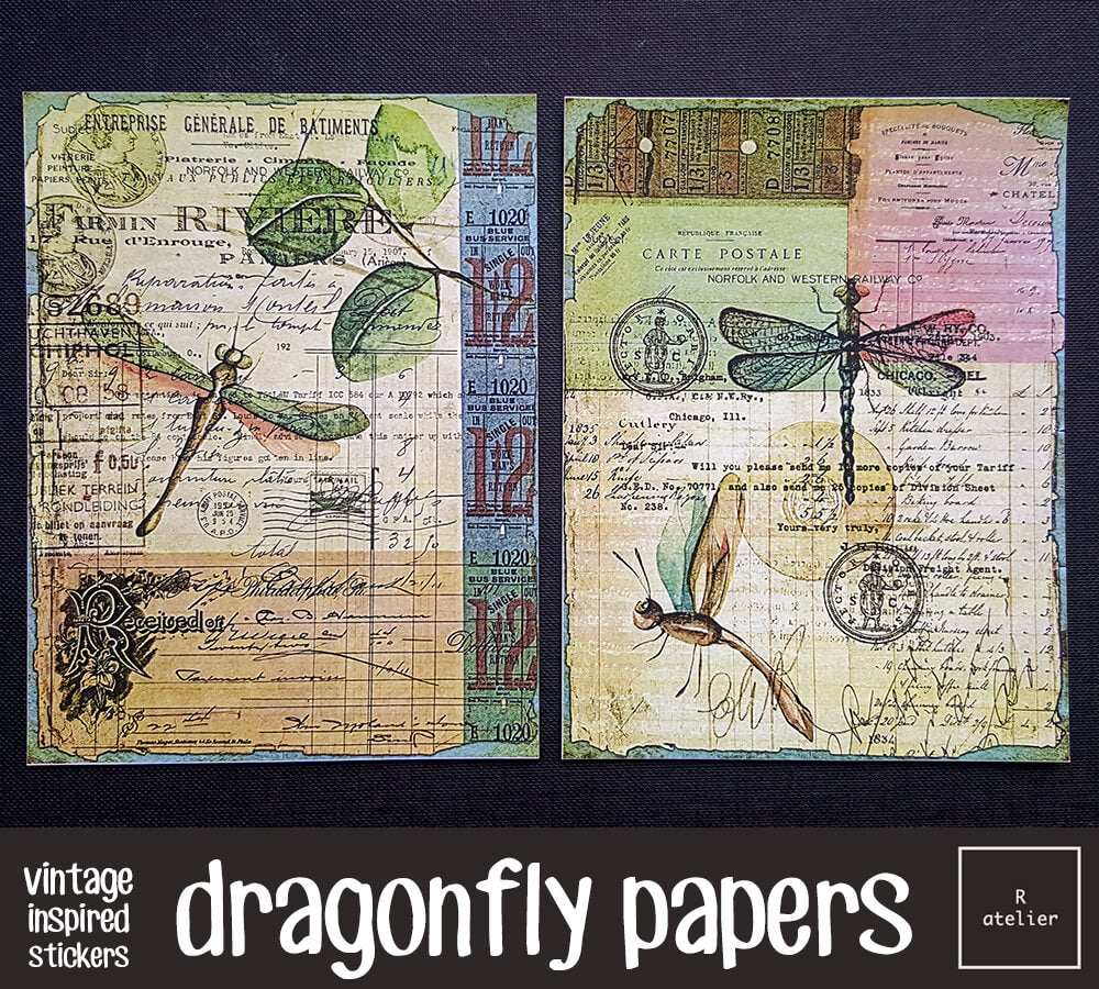 Dragonfly Papers | Scrapbooking Stickers Kit