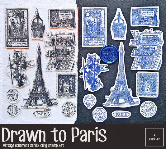 Drawn to Paris | Cling Stamps Set (R.atelier Exclusive)