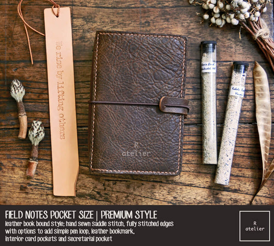 Field Notes | Leather Journal Cover | Coffee | Pocket Size