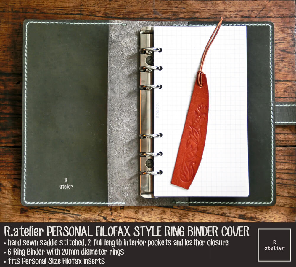 R.atelier Personal Size Filoflax-Style Leather Planner Cover