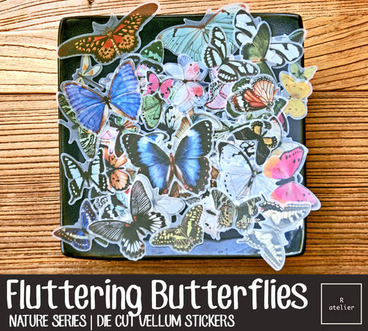 Fluttering Butterflies | Die Cut Vellum Stickers