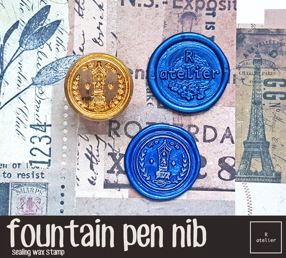 fountain pen nib sealing wax stamp