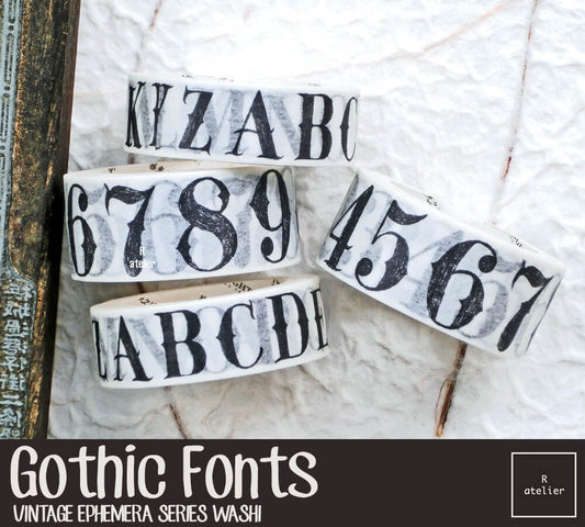 Gothic Fonts Washi Set