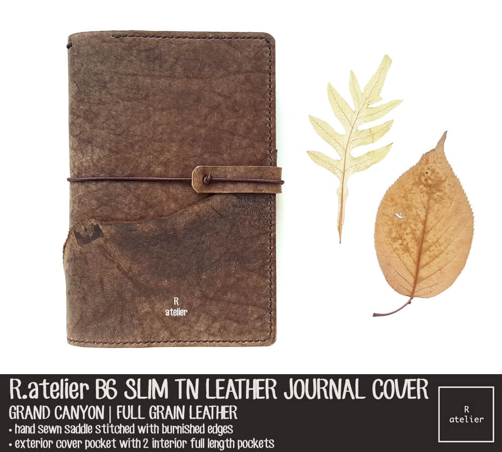 R.atelier Custom B6 Slim TN Leather Journal Cover | Grand Canyon