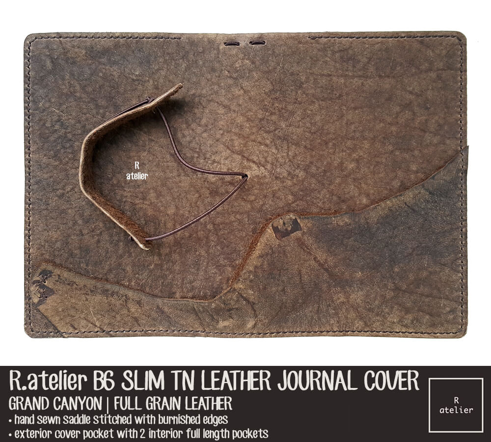 R.atelier Custom B6 Slim TN Leather Journal Cover | Grand Canyon