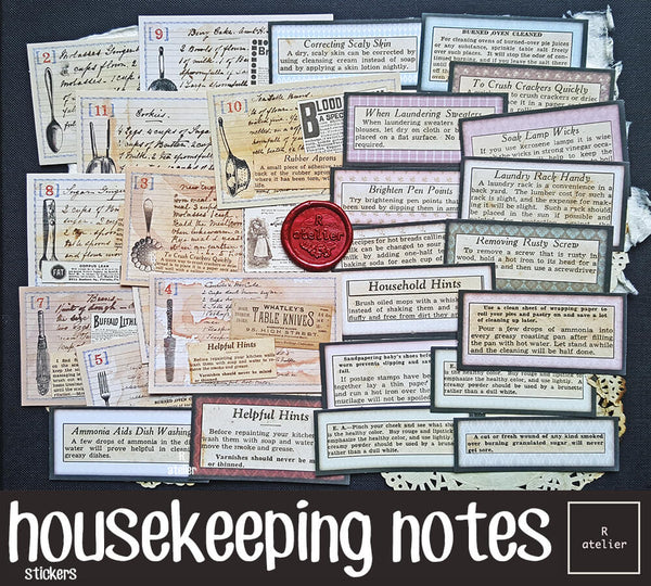 housekeeping notes Decorative Scrapbooking Stickers