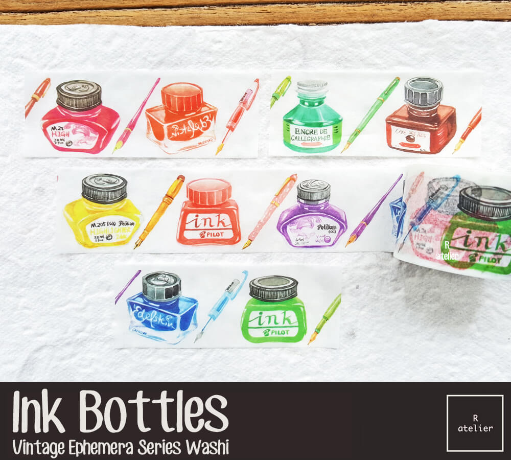 Ink Bottles Washi