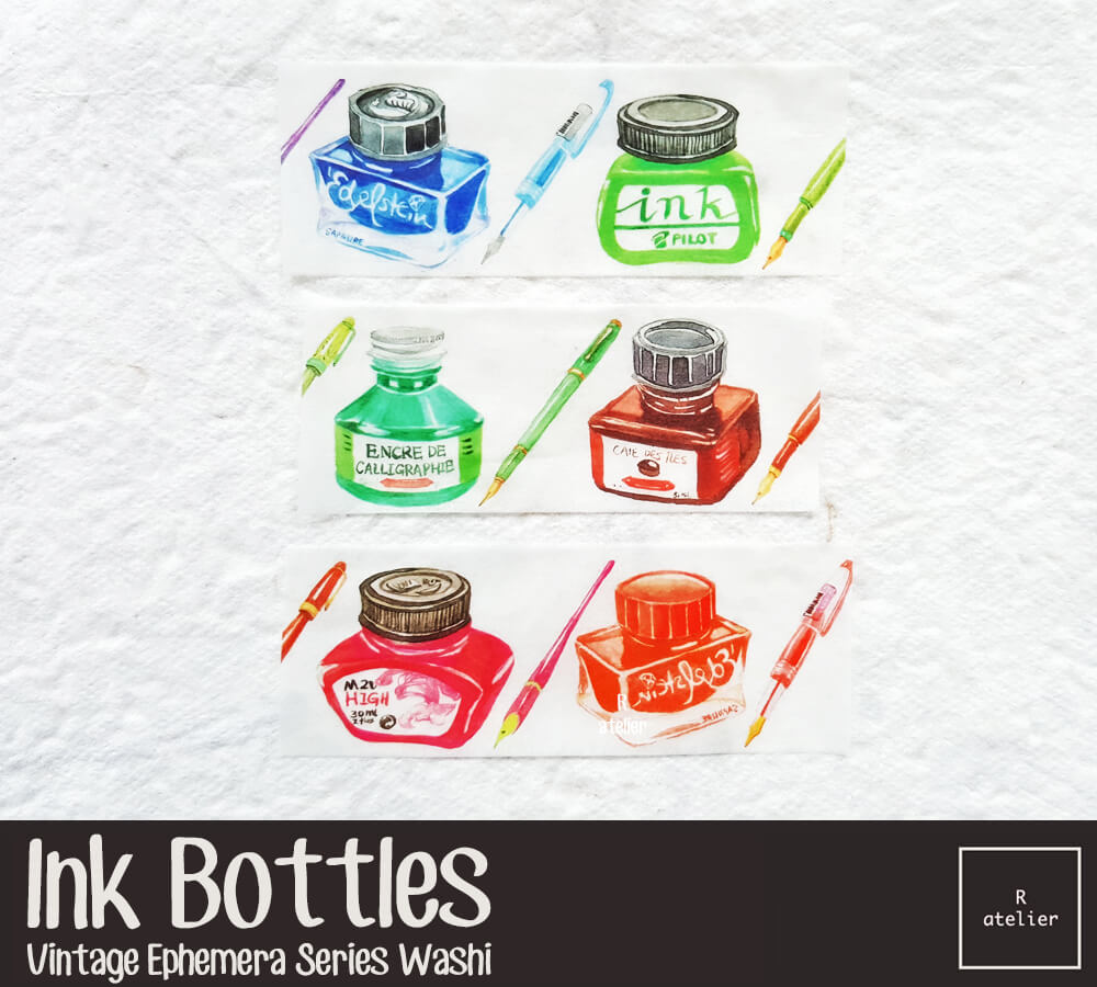 Ink Bottles Washi