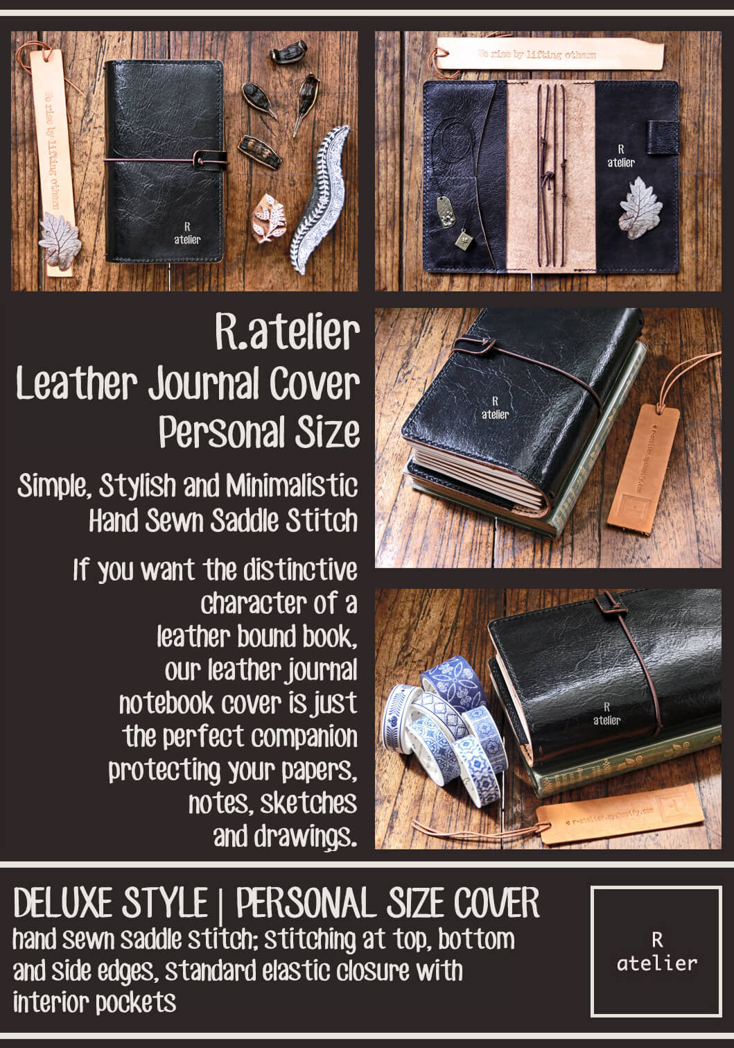 R.atelier Personal TN Leather Cover | Jet Black
