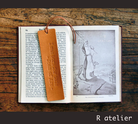 Leather Bookmark | Joan of Arc Quotes