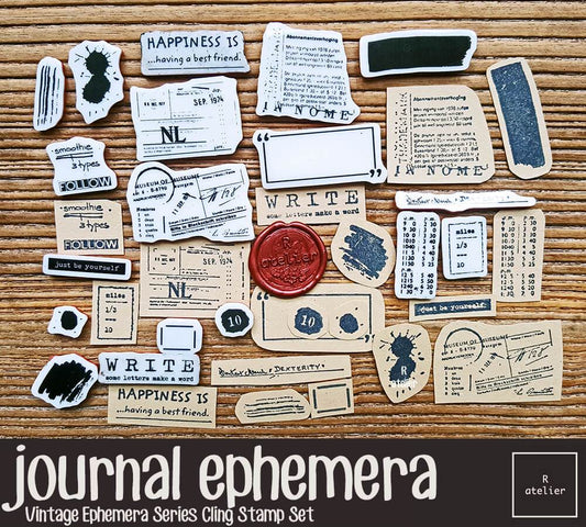 Journal Ephemera | Cling Stamps Set