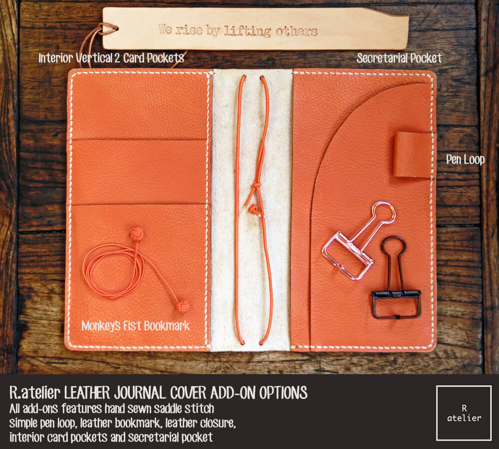 R.atelier Leather Journal / Planner Cover Add-ons Options