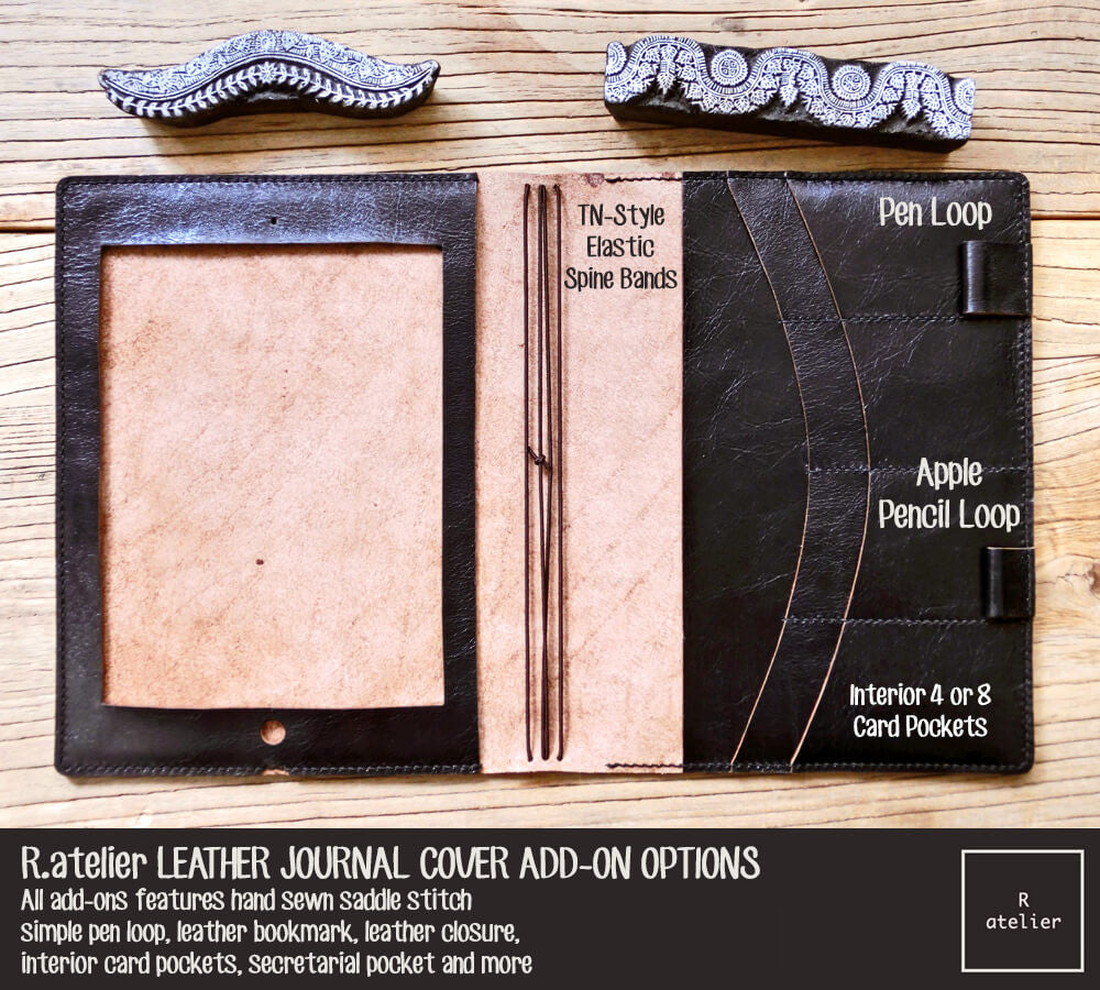 R.atelier Leather Journal / Planner Cover Add-ons Options