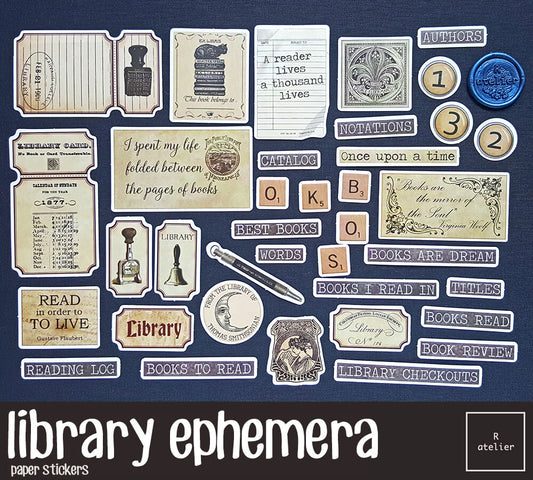 Library Ephemera Stickers