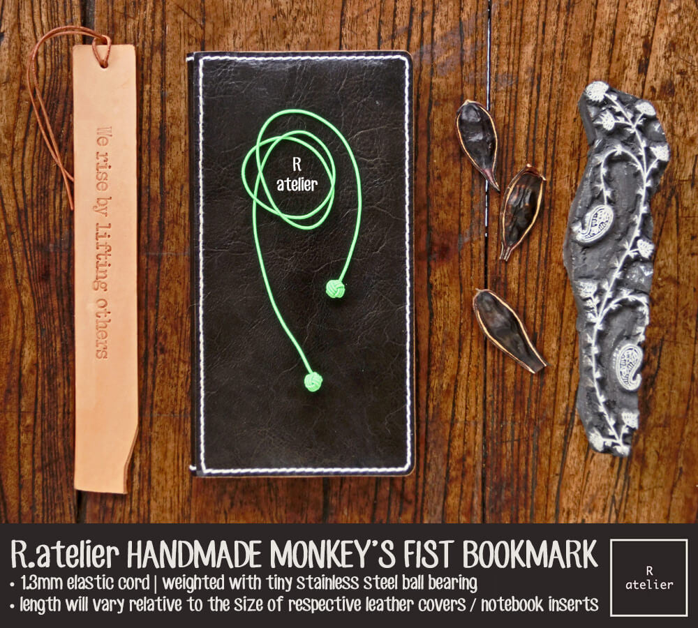 R.atelier Monkey's Fist Knot Bookmark Charm | Apple Green Color
