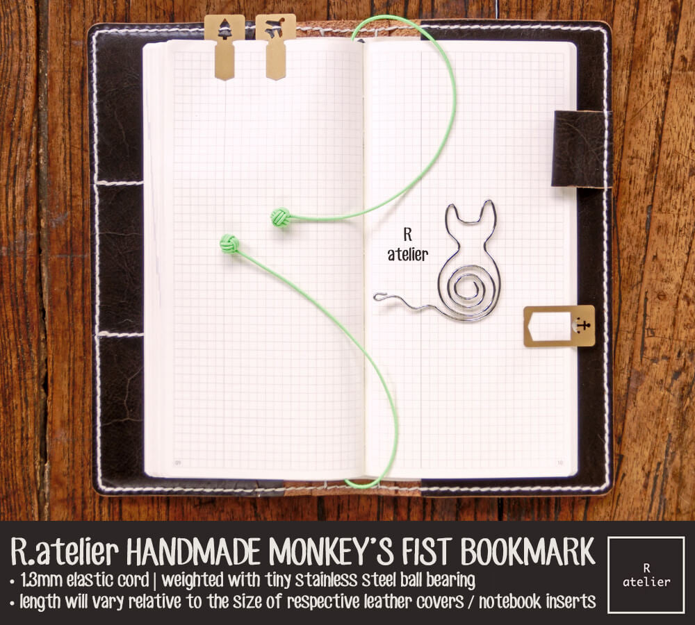 R.atelier Monkey's Fist Knot Bookmark Charm | Apple Green Color