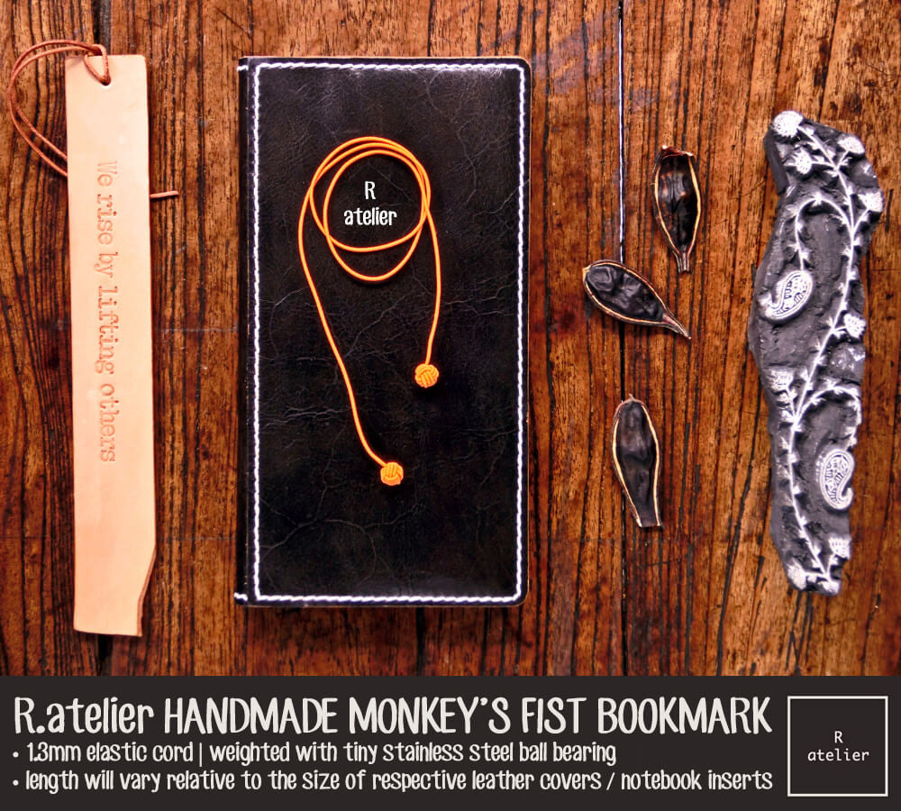 R.atelier Monkey's Fist Knot Bookmark Charm | Orange Color