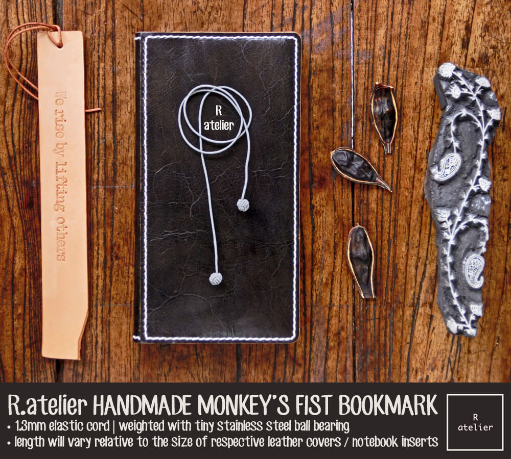 R.atelier Monkey's Fist Knot Bookmark Charm | Puritan Gray Color