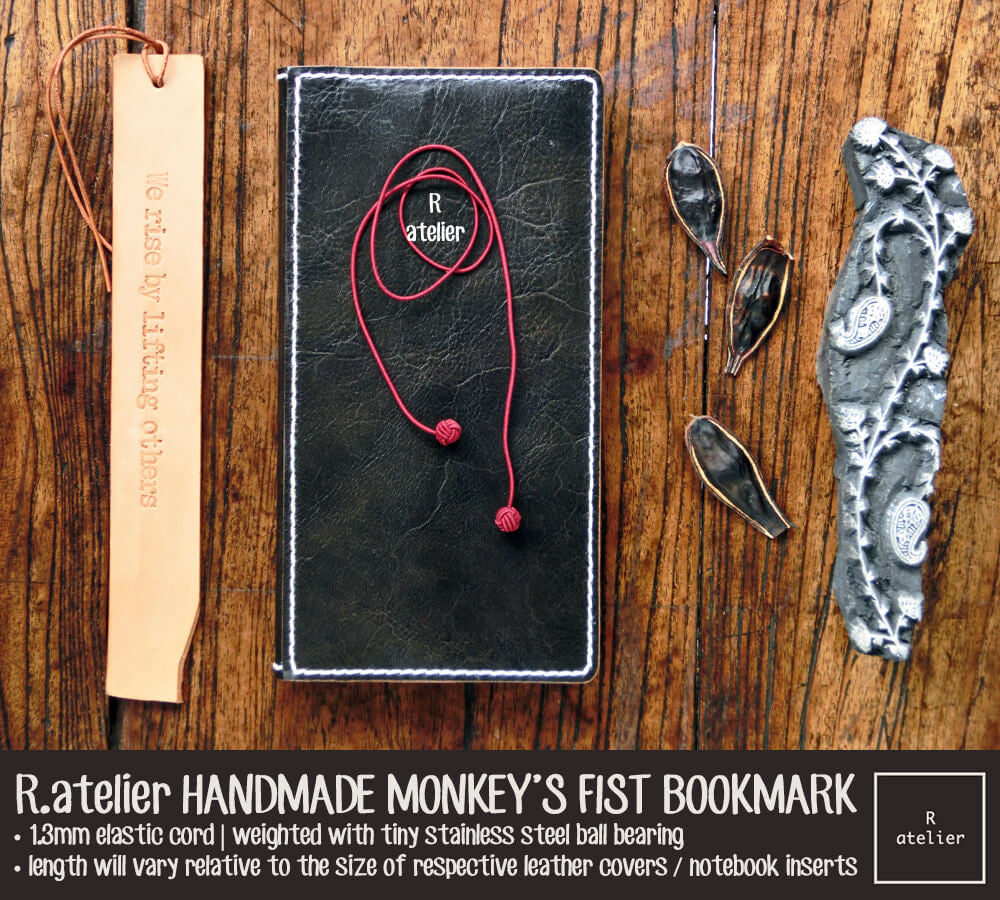 R.atelier Monkey's Fist Knot Bookmark Charm | Red Wine Color