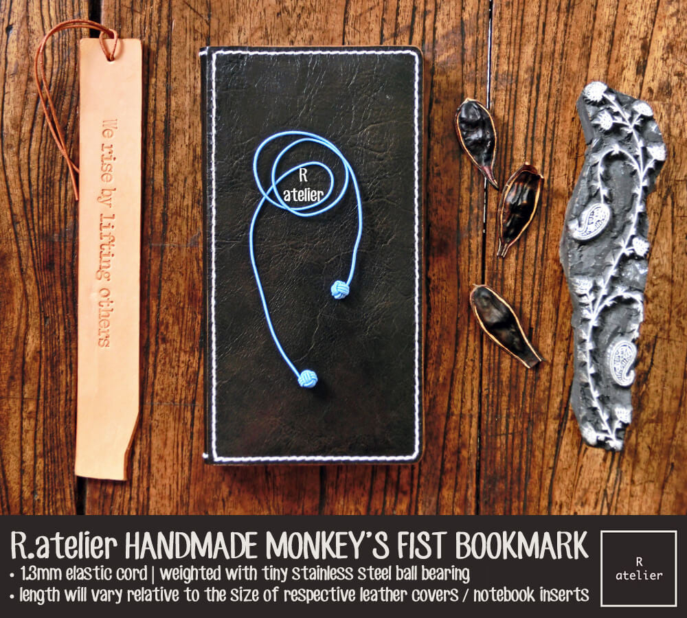 R.atelier Monkey's Fist Knot Bookmark Charm | Sky Blue Color