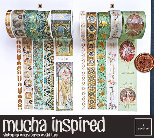 Mucha Inspired Series Washi Set