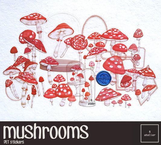 Mushrooms | PET Stickers