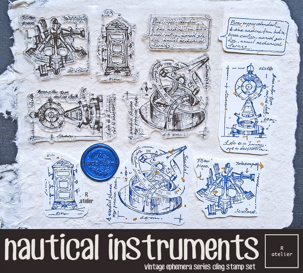 Navigational Instruments | Cling Stamps Set