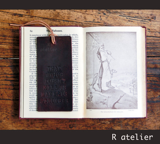 Leather Bookmark | Nietzsche Quotes