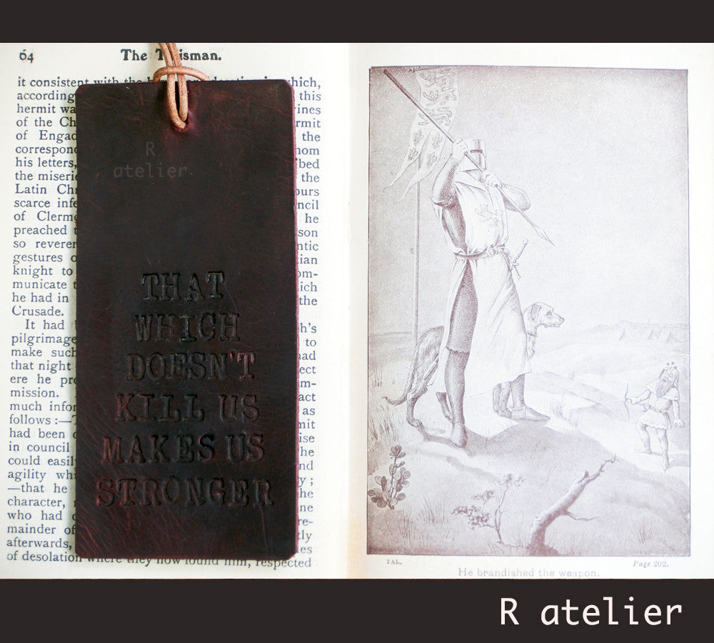 Leather Bookmark | Nietzsche Quotes