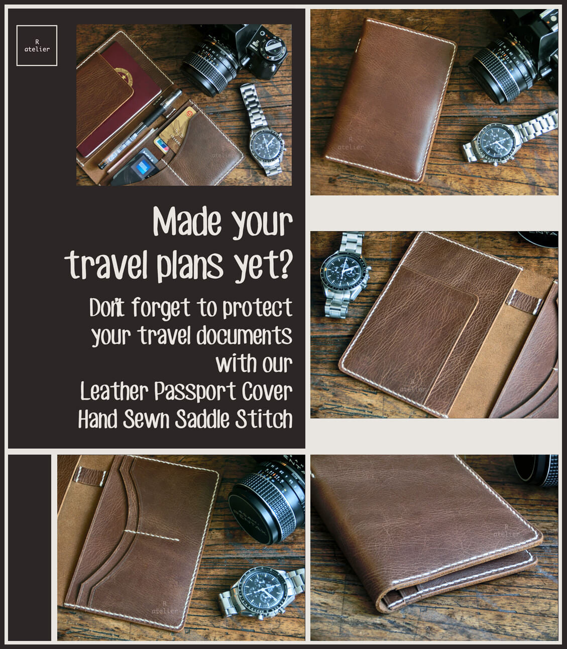 Handmade Premium Leather Passport Wallet | Passport Wallet | Travel Organizer Wallet