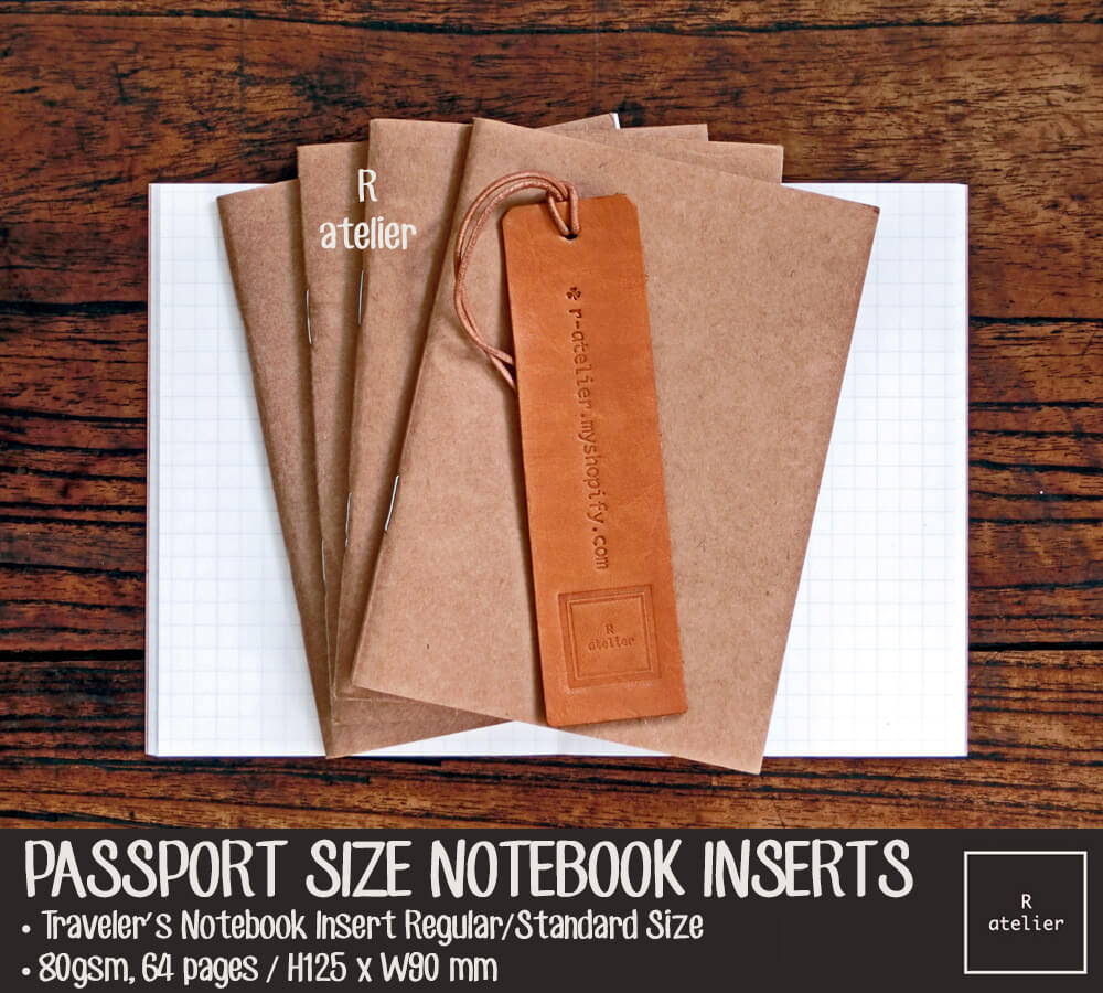 Passport Size Notebook Insert Refills