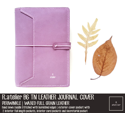 R.atelier B6 TN Leather Journal Cover | Periwinkle