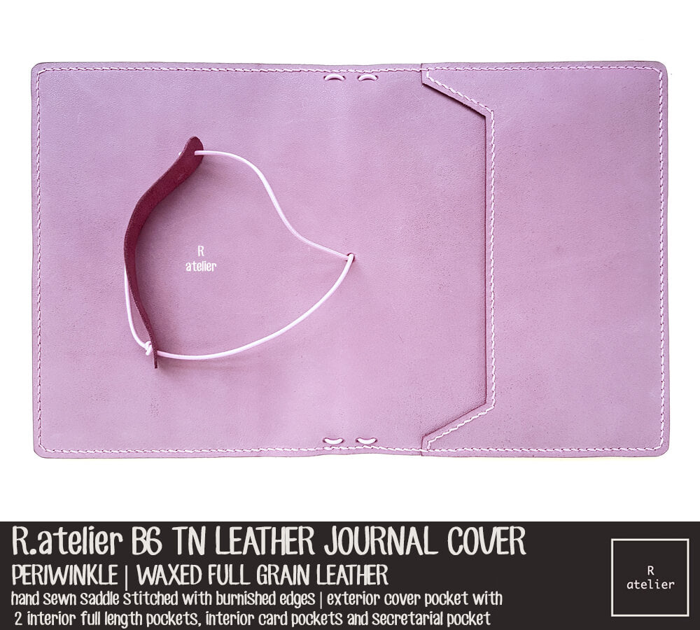 R.atelier B6 TN Leather Journal Cover | Periwinkle