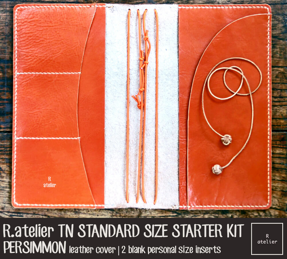 R.atelier Standard TN Leather Cover Starter Kit | Persimmon