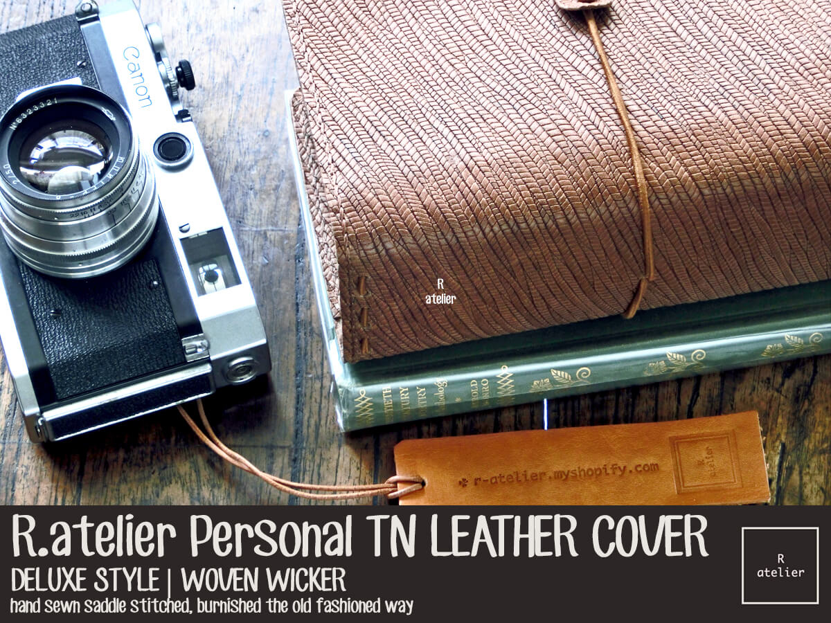 R.atelier Personal TN Leather Cover | Woven Wicker