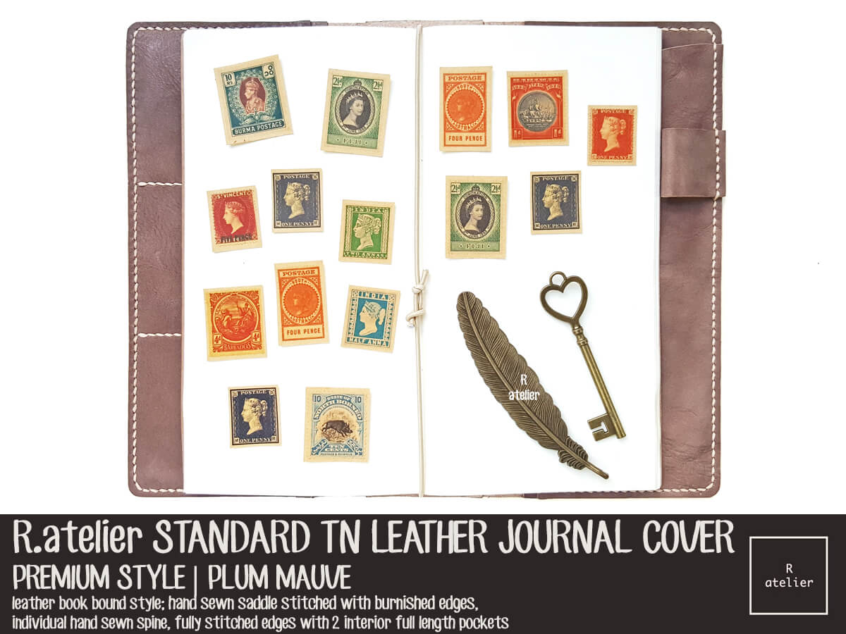 R.atelier Standard TN Leather Journal Cover | Premium Style | Plum Mauve