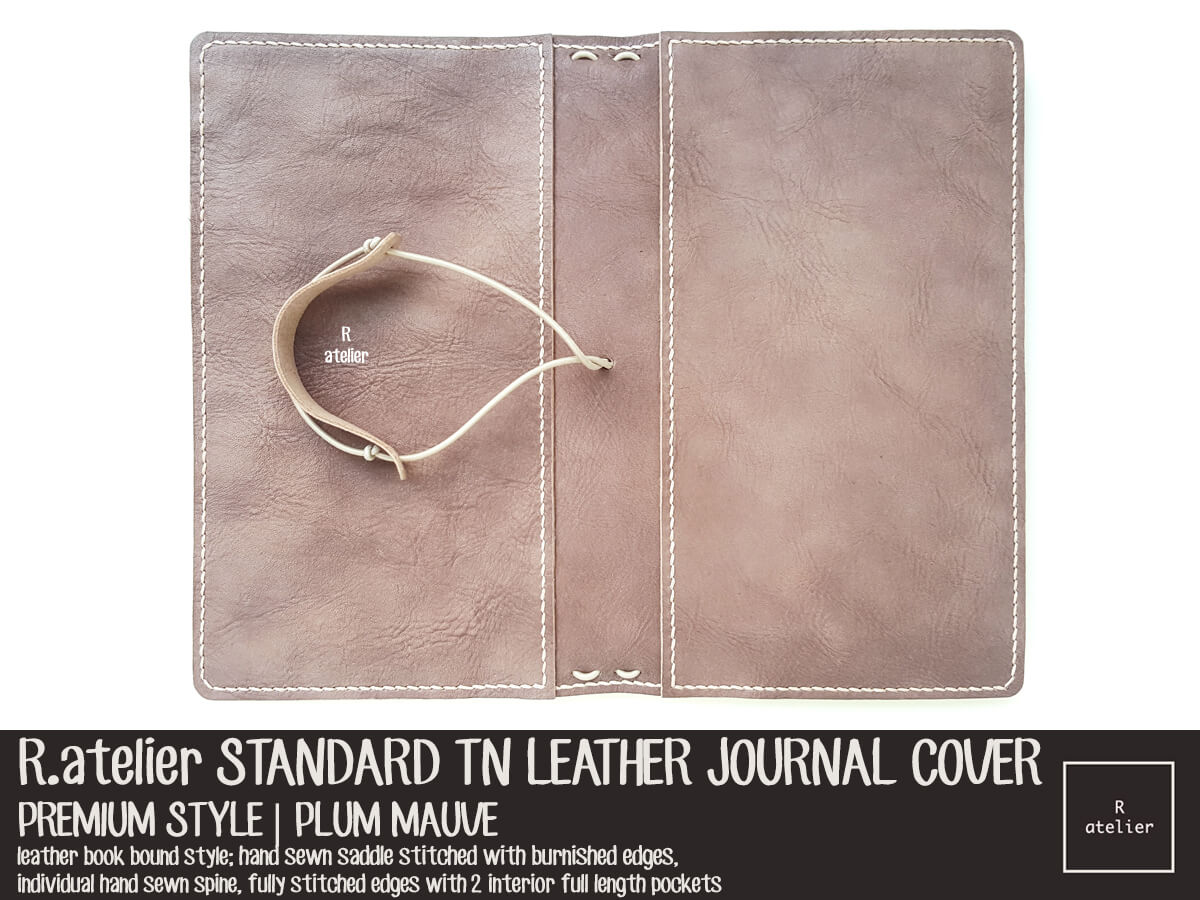 R.atelier Standard TN Leather Journal Cover | Premium Style | Plum Mauve